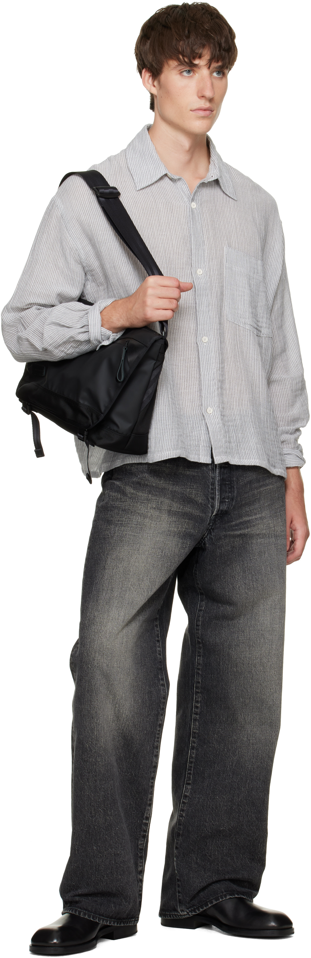 master-piece - Black Slick Messenger Bag