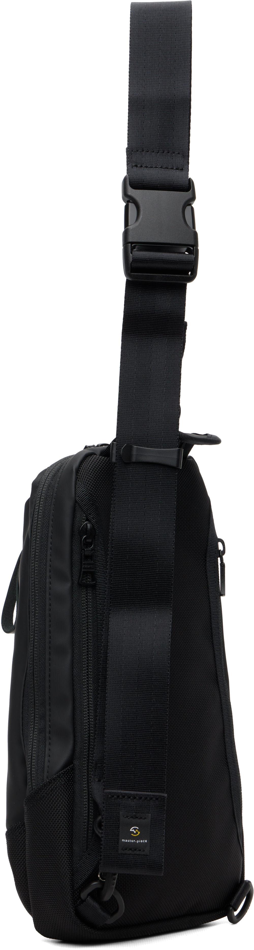 master-piece - Black Slick Sling Bag