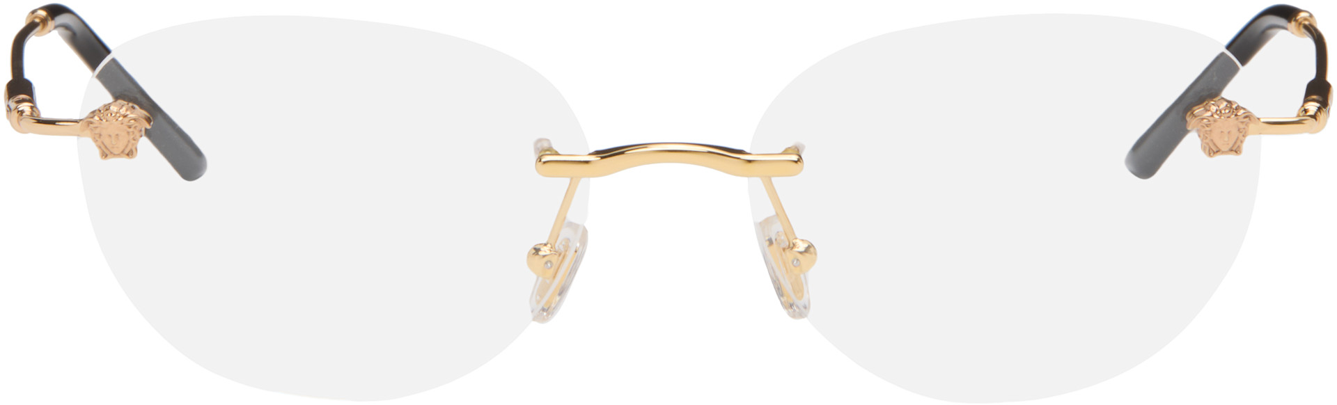 Versace - Lunettes percées dorées