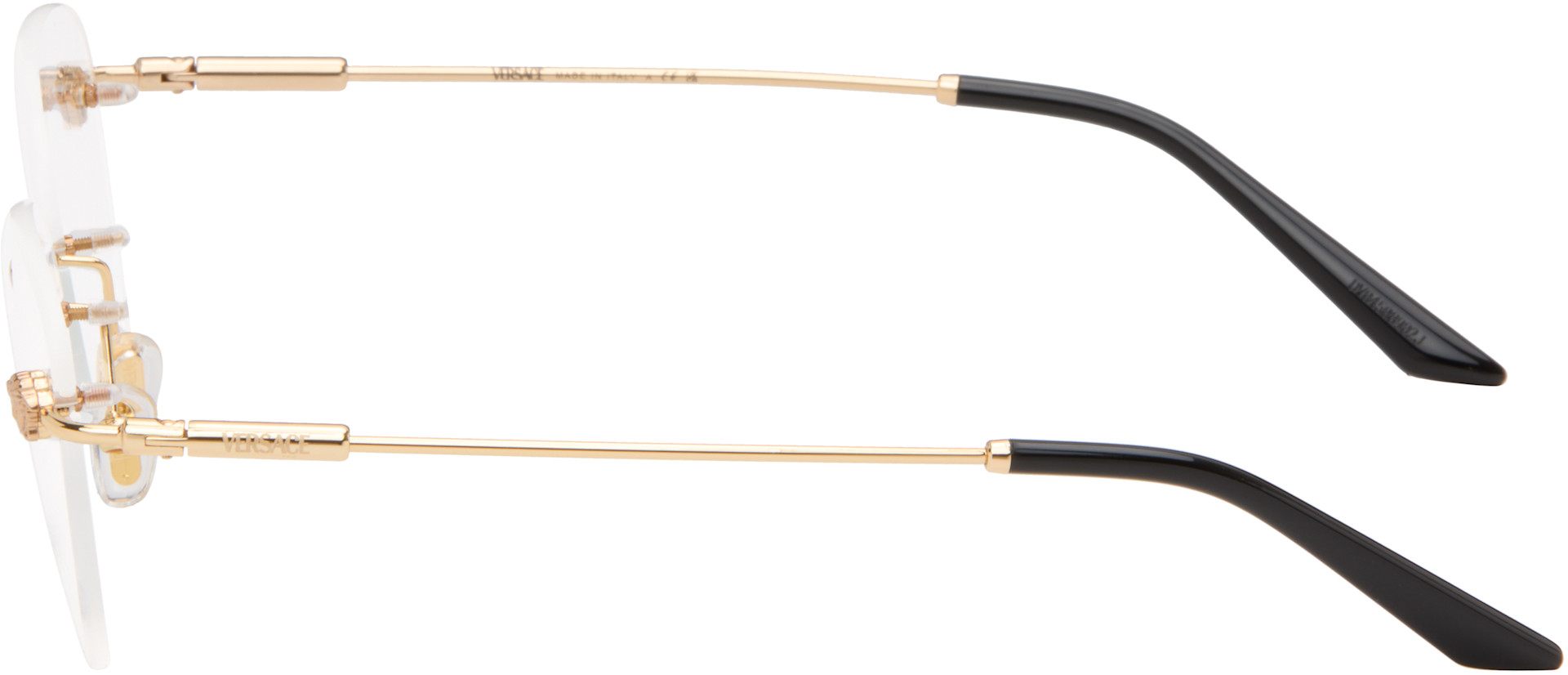 Versace - Lunettes percées dorées