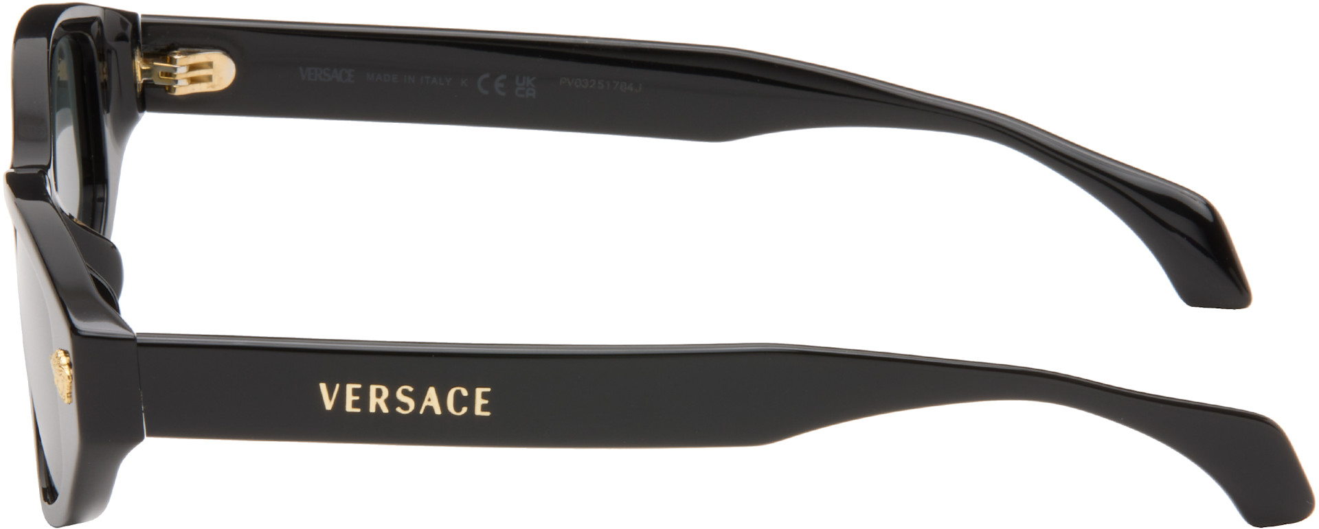 Versace: ブラック メドゥーサ サングラス | SSENSE 日本
