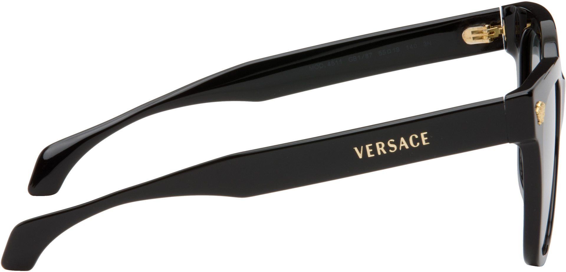 Versace - Lunettes de soleil carrées noires