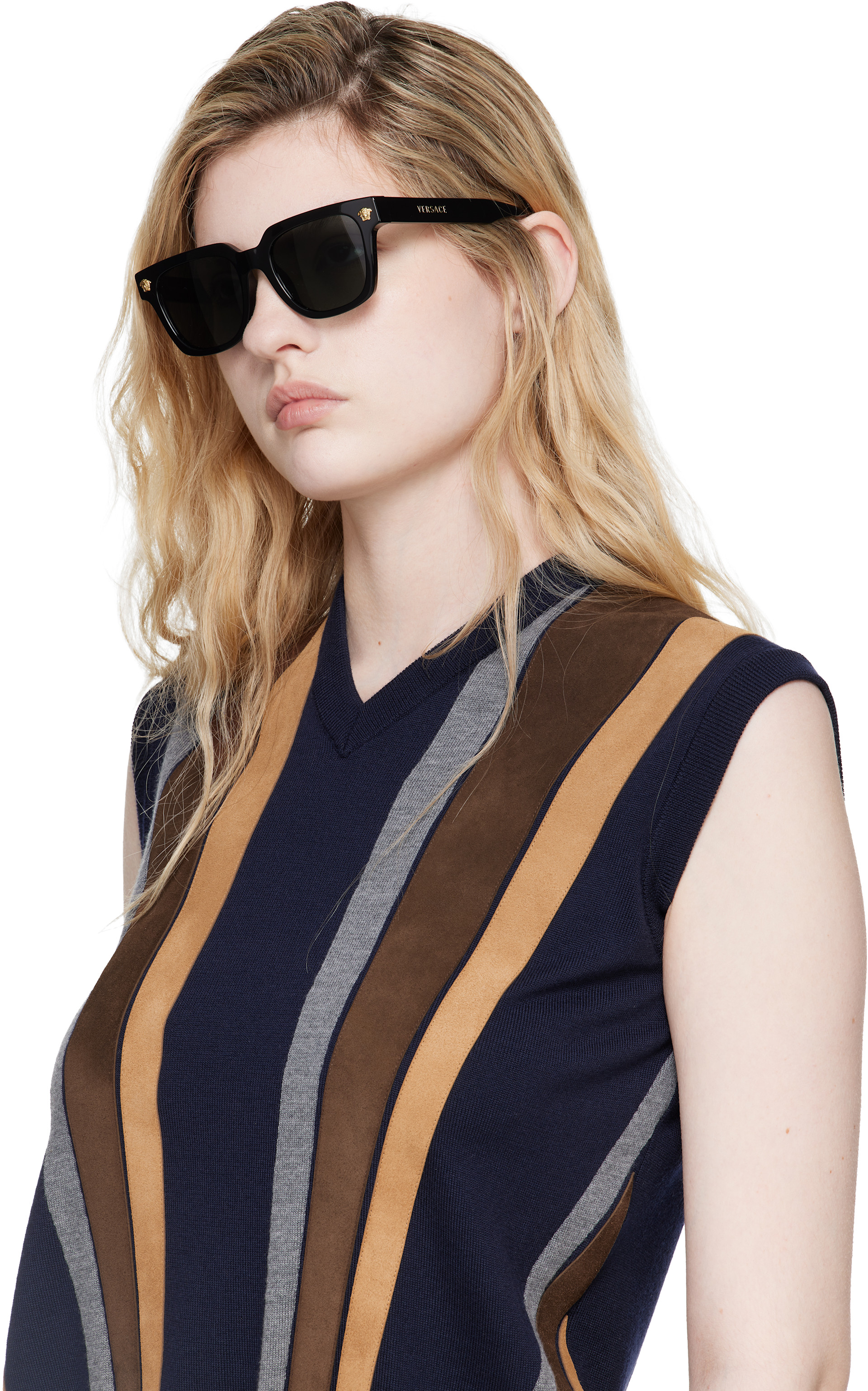 VERSACE メデューサ　ULQ99 デイト付き Versace: シルバー メドゥーサ サングラス | SSENSE 日本