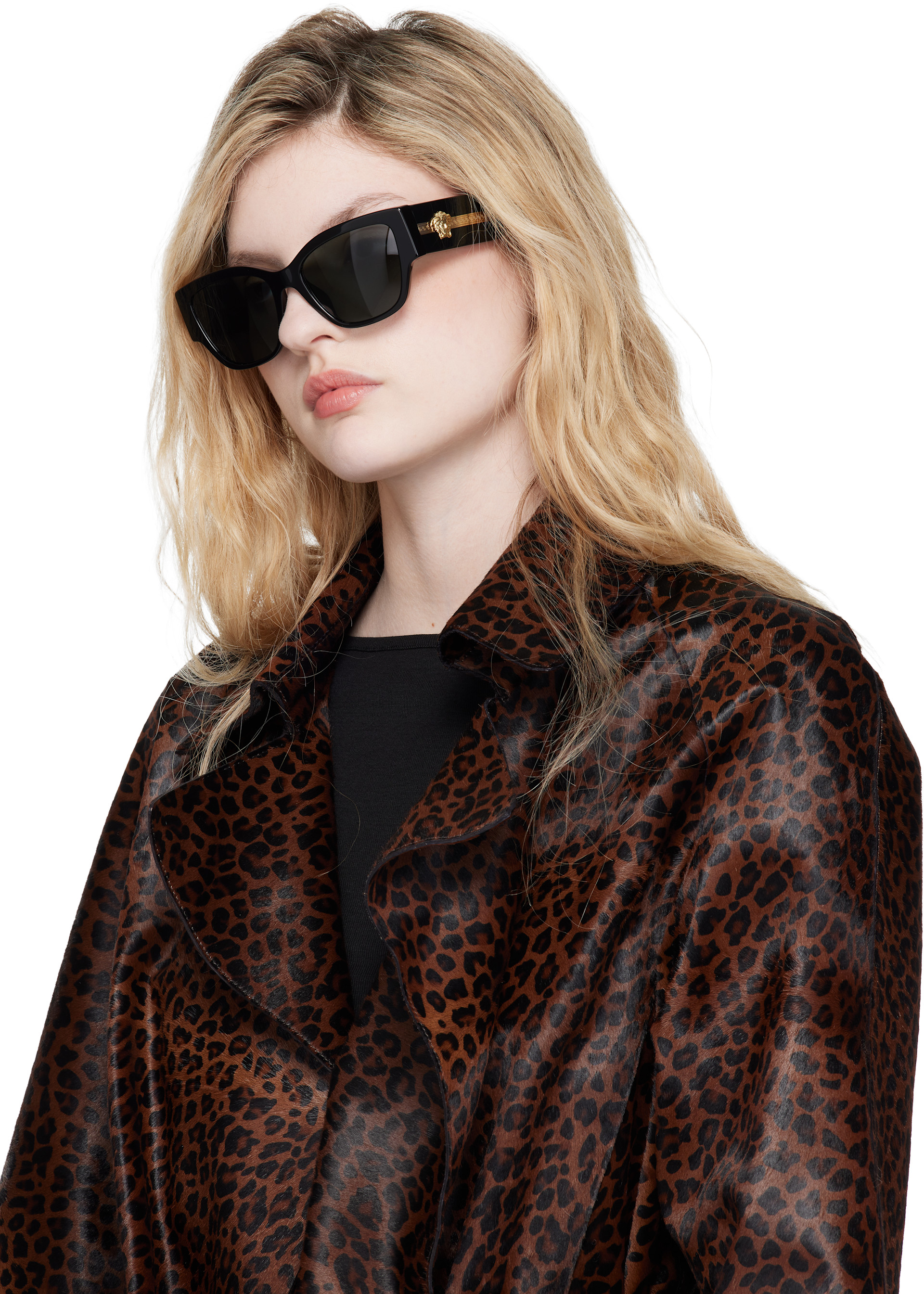 Versace: Black Medusa Focus Cat-Eye Sunglasses | SSENSE