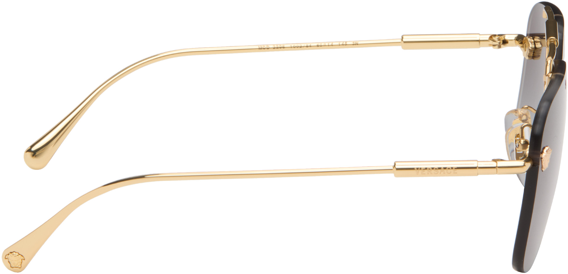 Versace - Lunettes de soleil aviateur dorées
