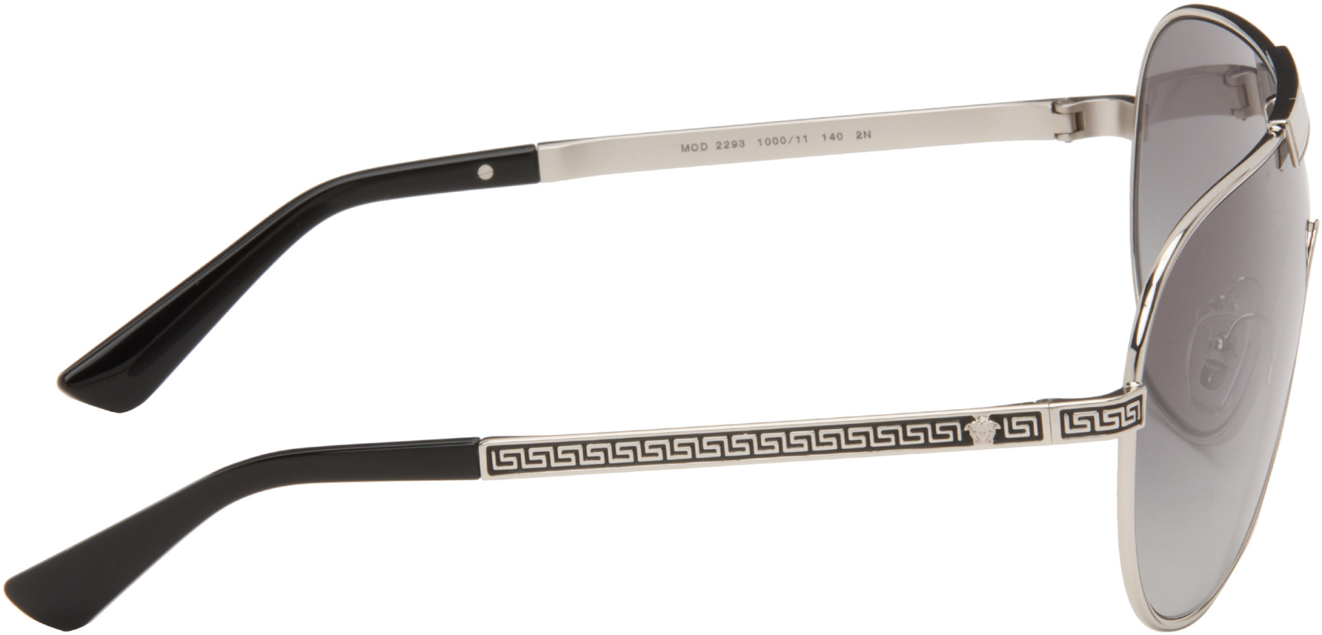 Versace - Silver Greca Sunglasses