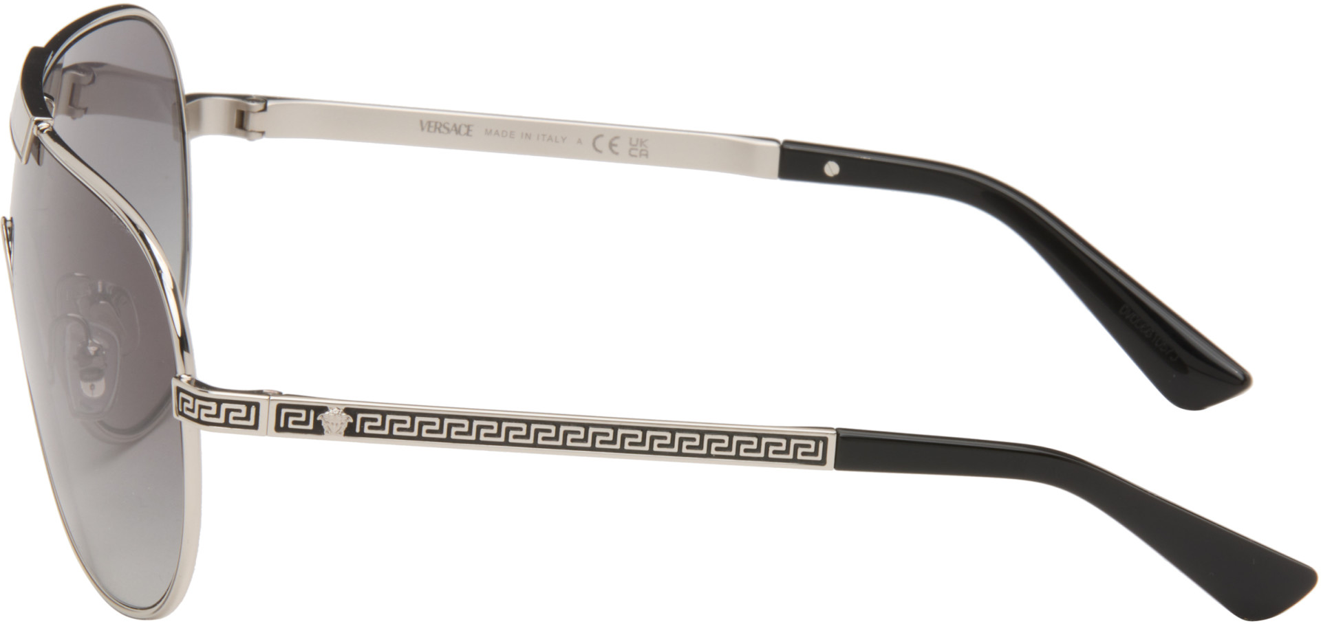 Versace - Silver Greca Sunglasses