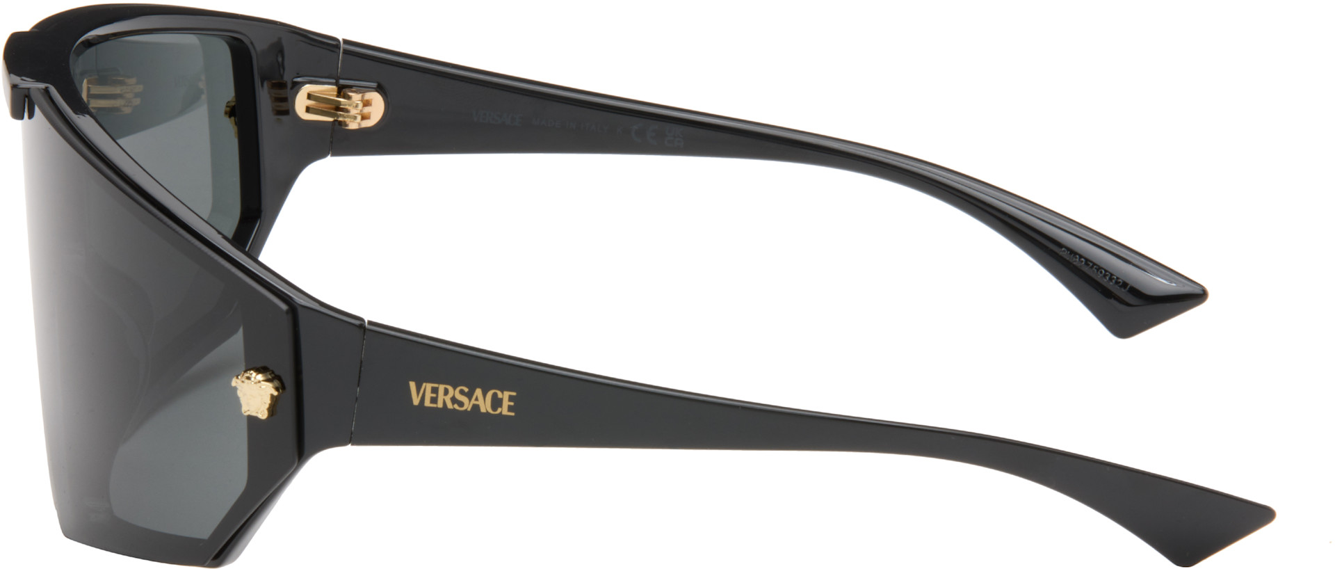 Versace: ブラック メドゥーサ ホライゾン サングラス | SSENSE 日本