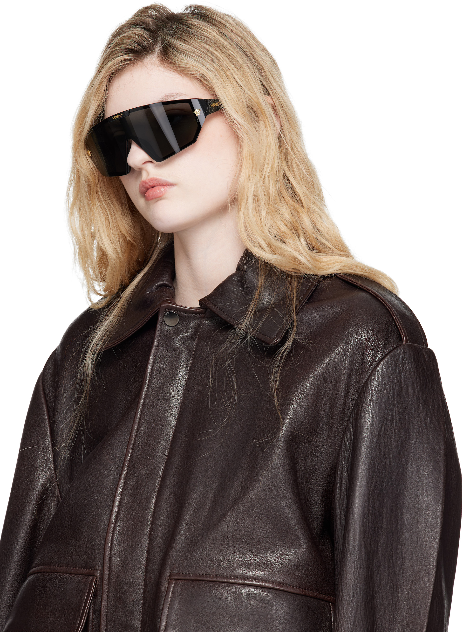 メゾン Versace: Black Medusa Horizon Sunglasses | SSENSE