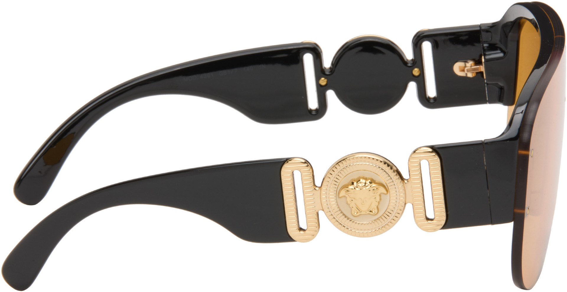 Versace - Black Shield Aviator Sunglasses