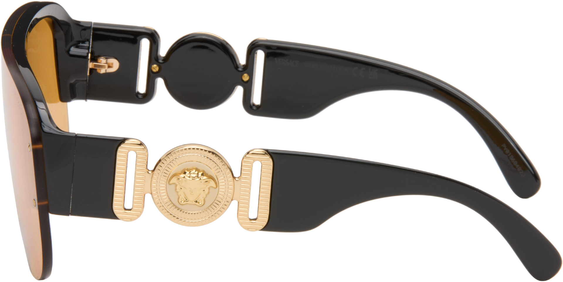 Versace - Black Shield Aviator Sunglasses