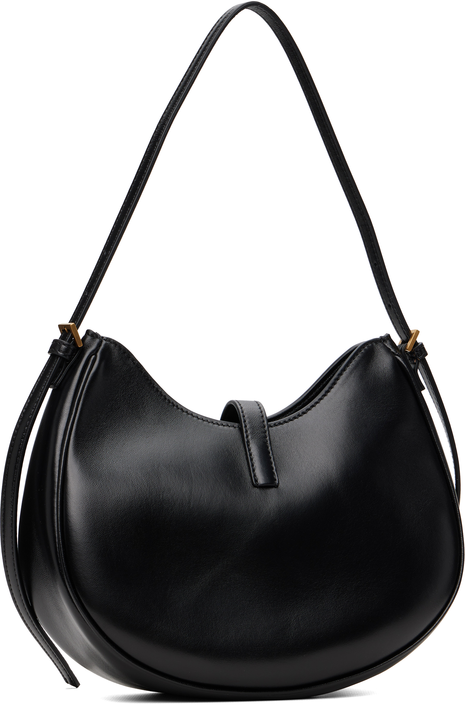 Versace: Black Emblème Nappa Shoulder Bag | SSENSE