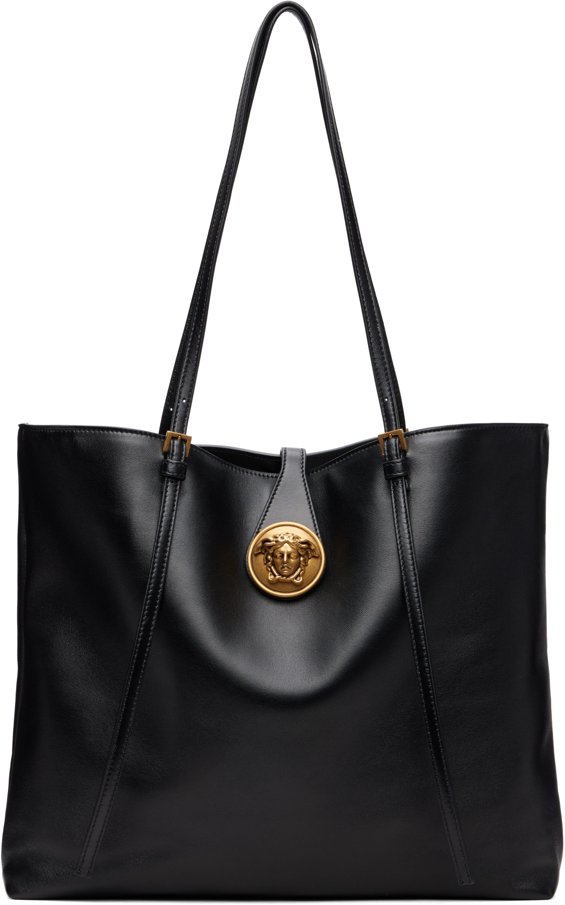 Versace - ブラック スモール ラムスキン トートバッグ