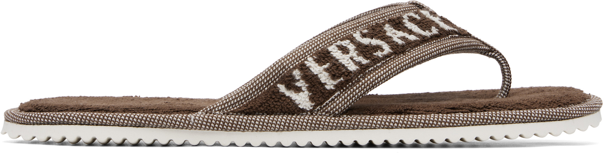 Versace - 브라운 코튼 테리 플립플랍