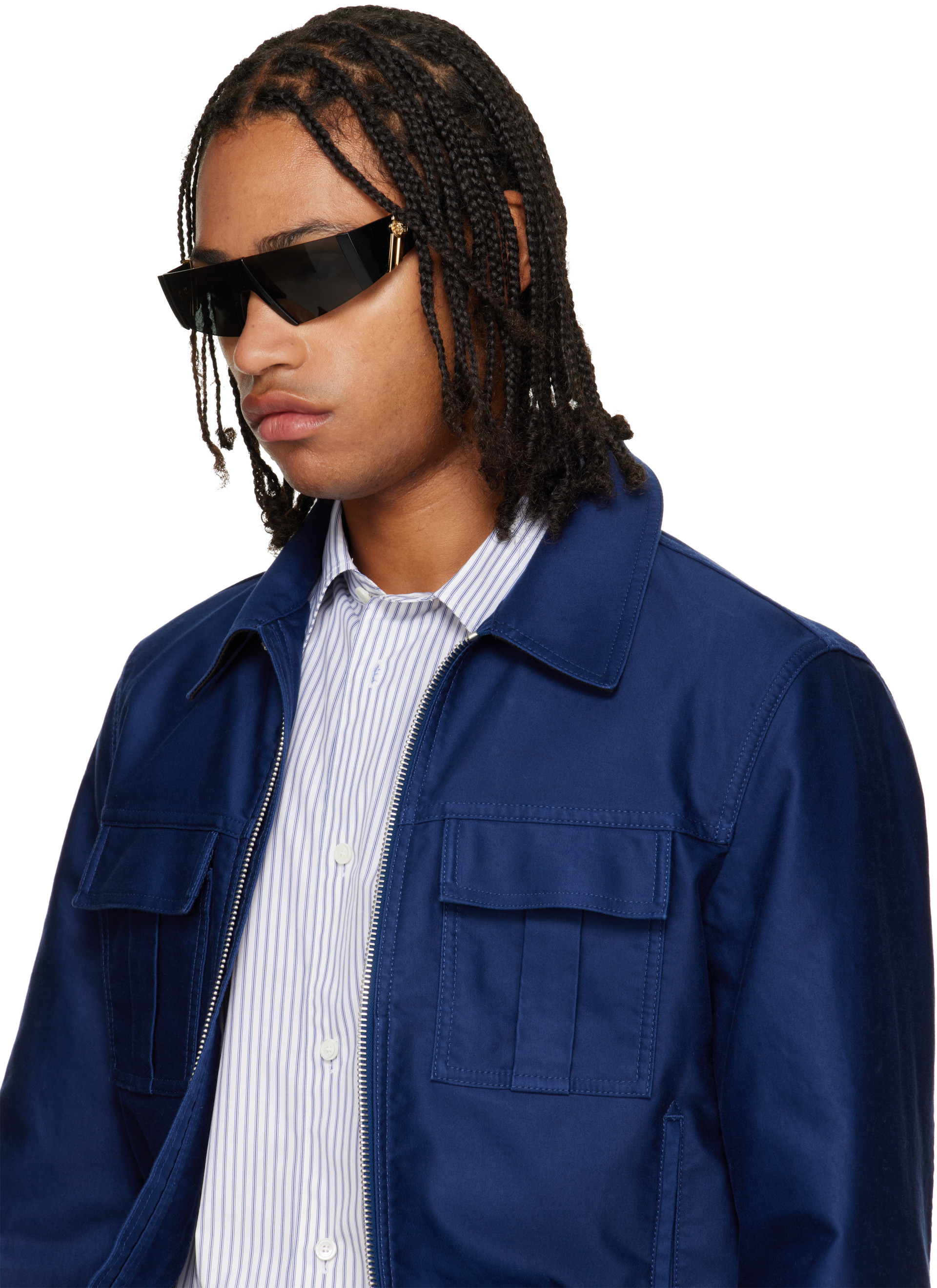 Versace - Black Edge Mask Sunglasses