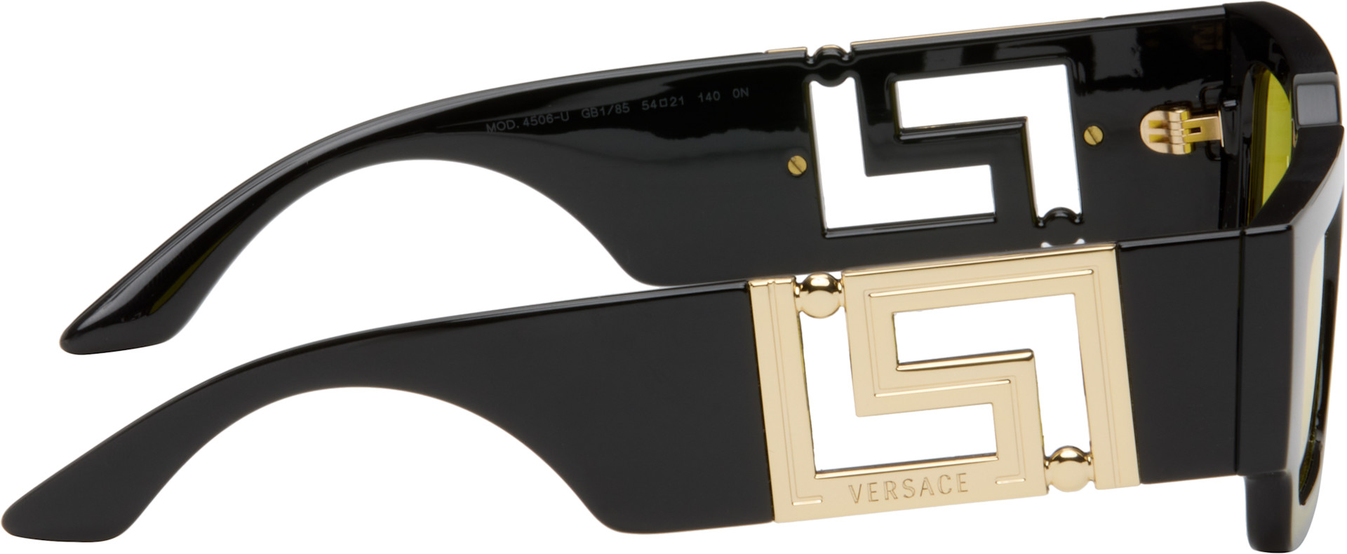 Versace - ブラック グレカ マキシ サングラス