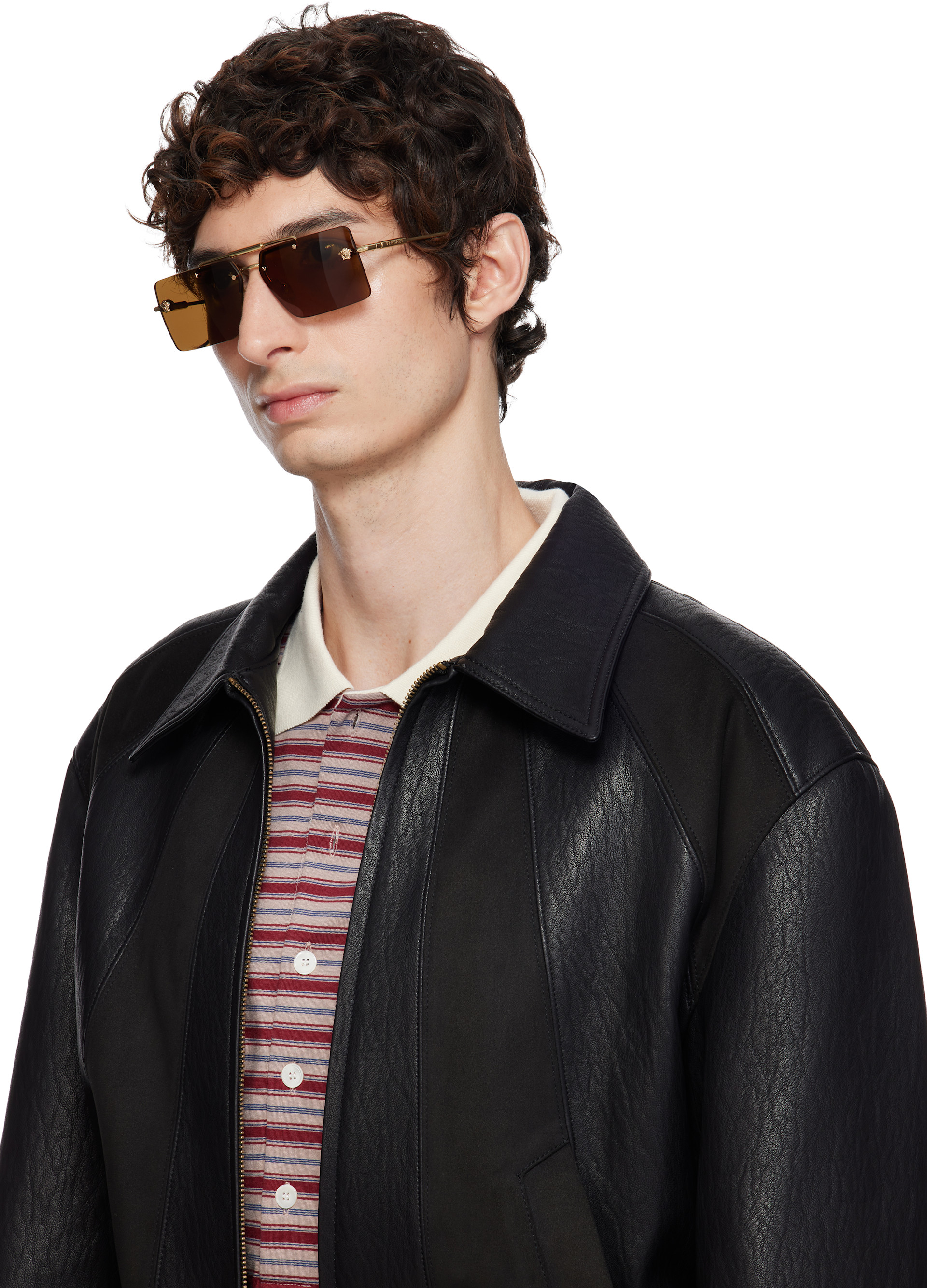 Versace: Gold Medusa Sunglasses | SSENSE