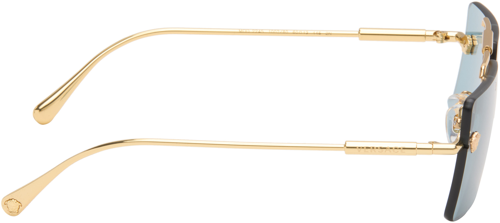 Versace White and Gold MEDUSA GLAM SUNGLASSES Versace Gold Medusa Glam Sunglasses Versace main image 2