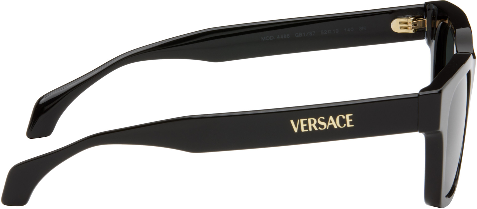 Versace - Lunettes de soleil noires à logos