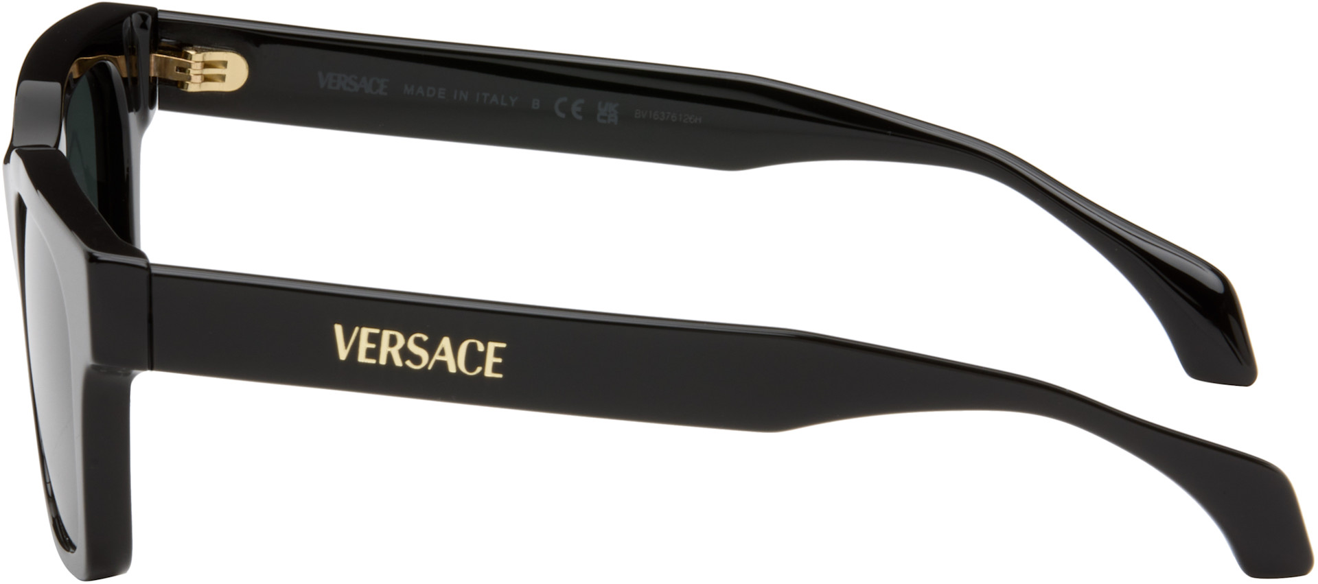 Versace - Lunettes de soleil noires à logos