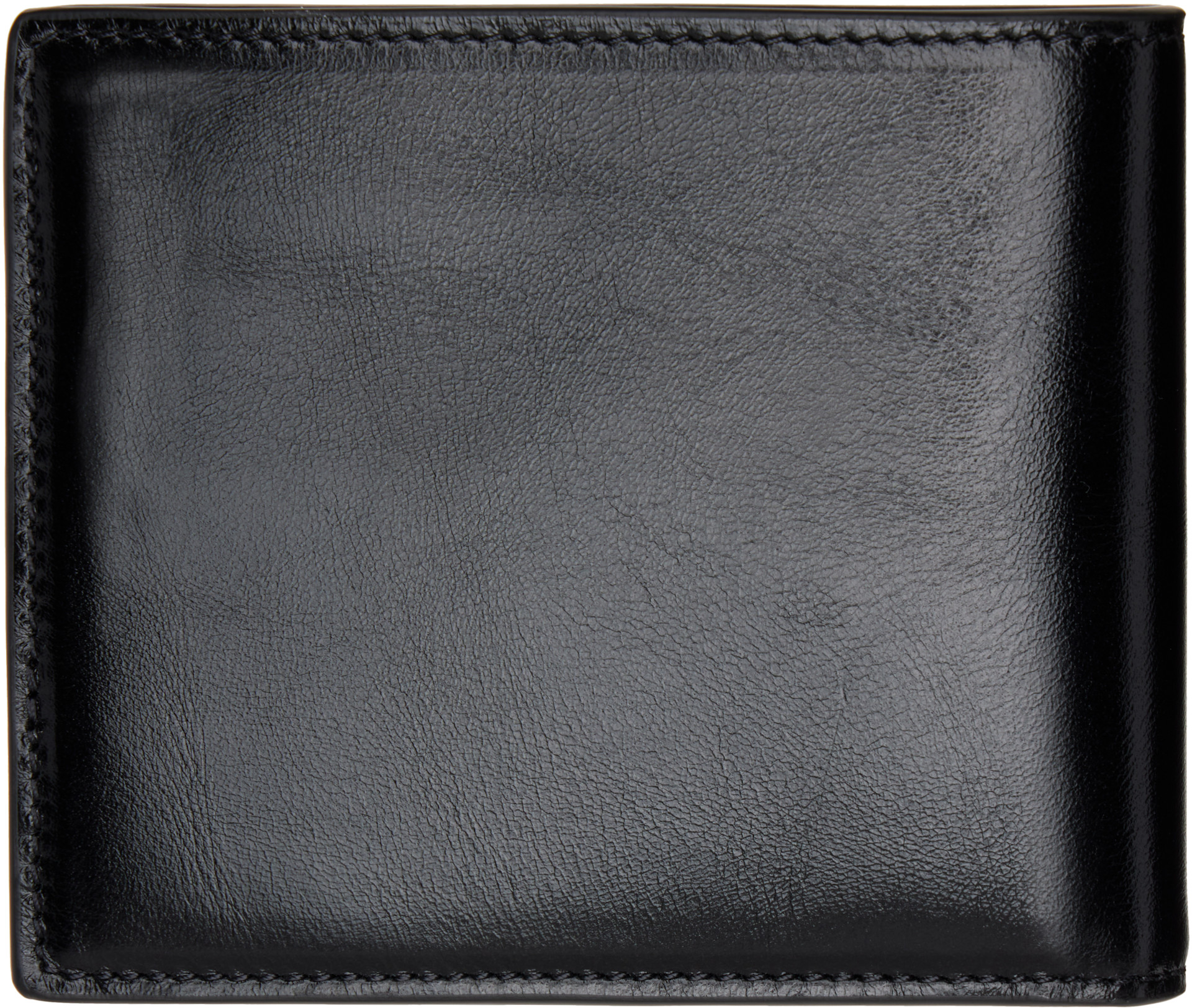 Versace - Black & Brown Roomy Leather Bifold Wallet