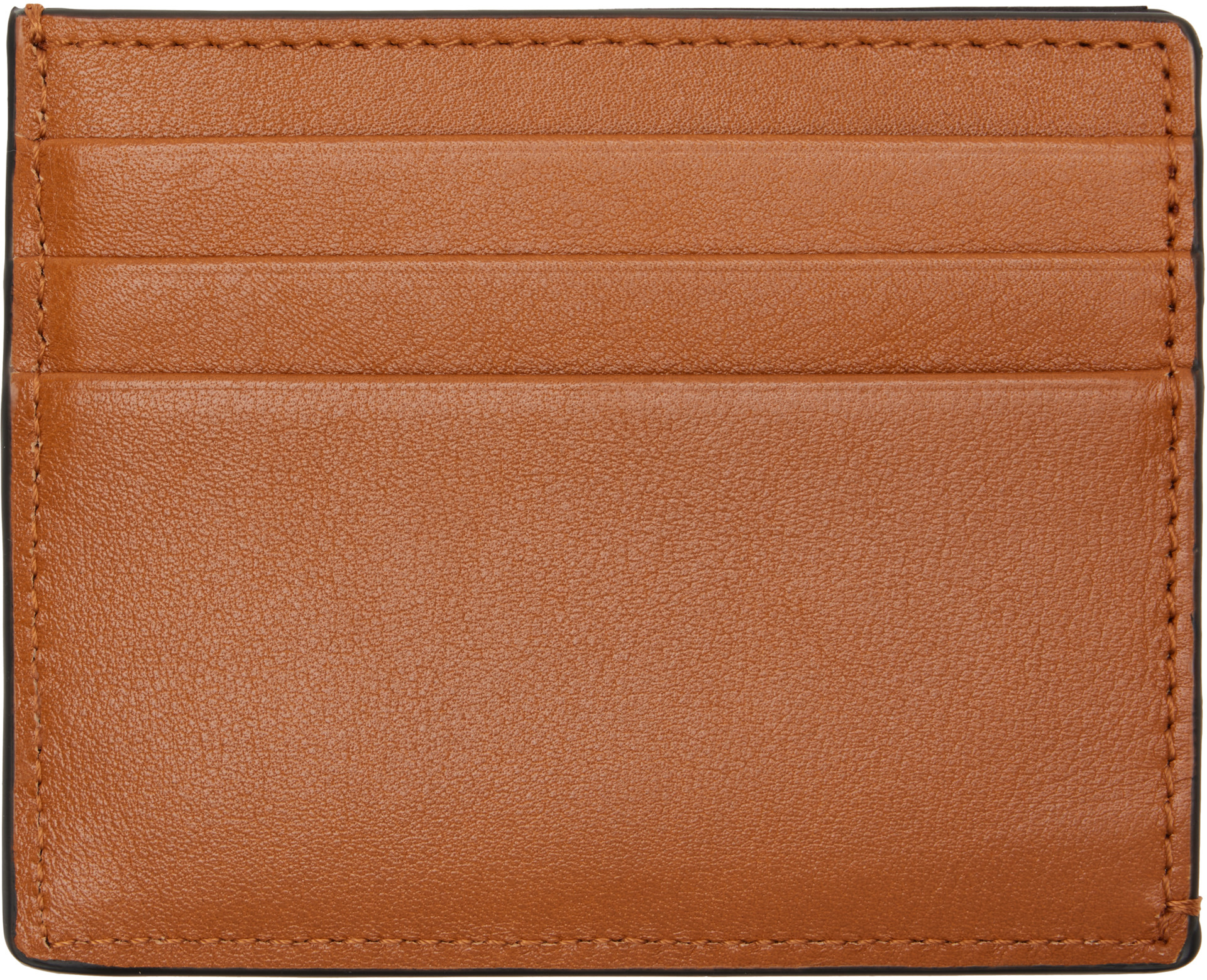 Versace - Tan Severine Leather Card Holder