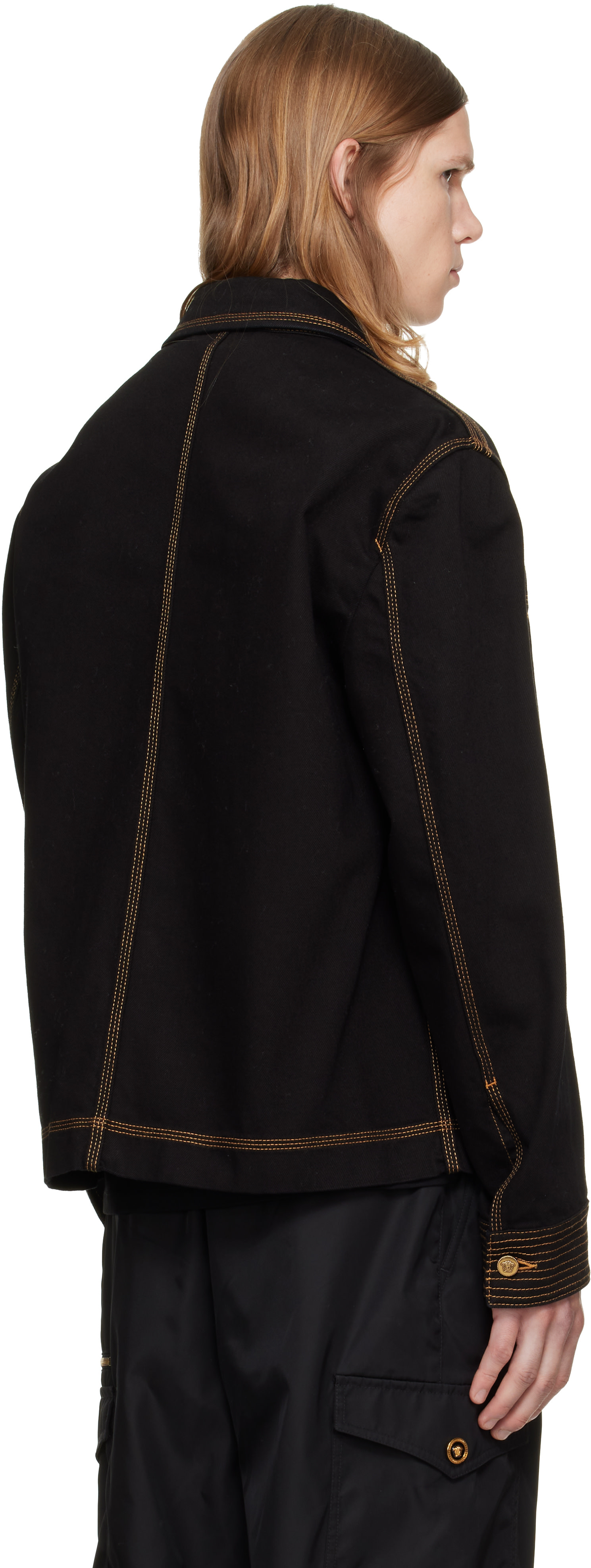 Versace - Black Denim Blouson Jacket