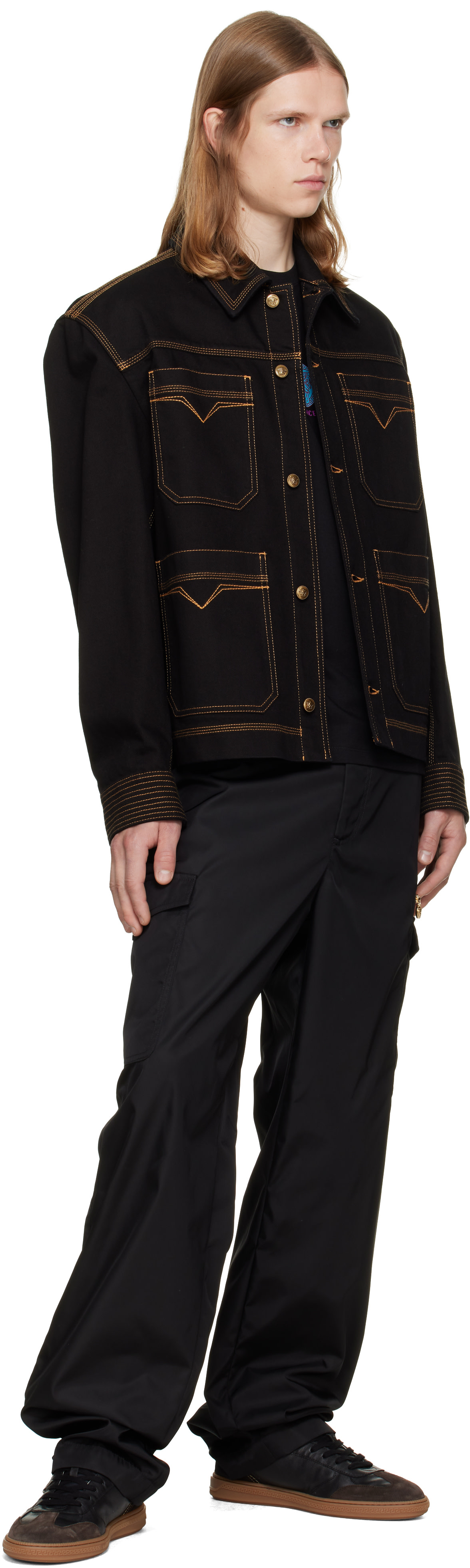 Versace - Black Denim Blouson Jacket