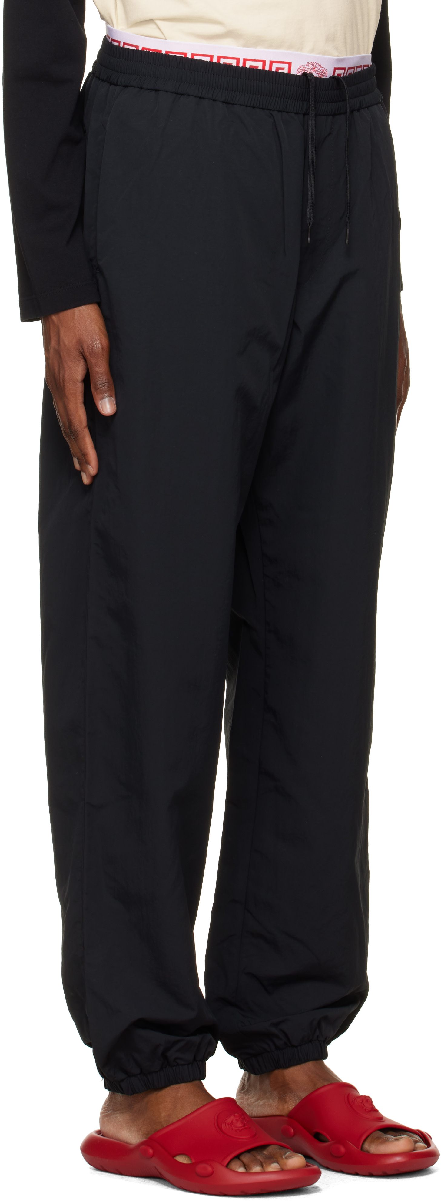 Versace - Black Nylon Jogger Track Pants