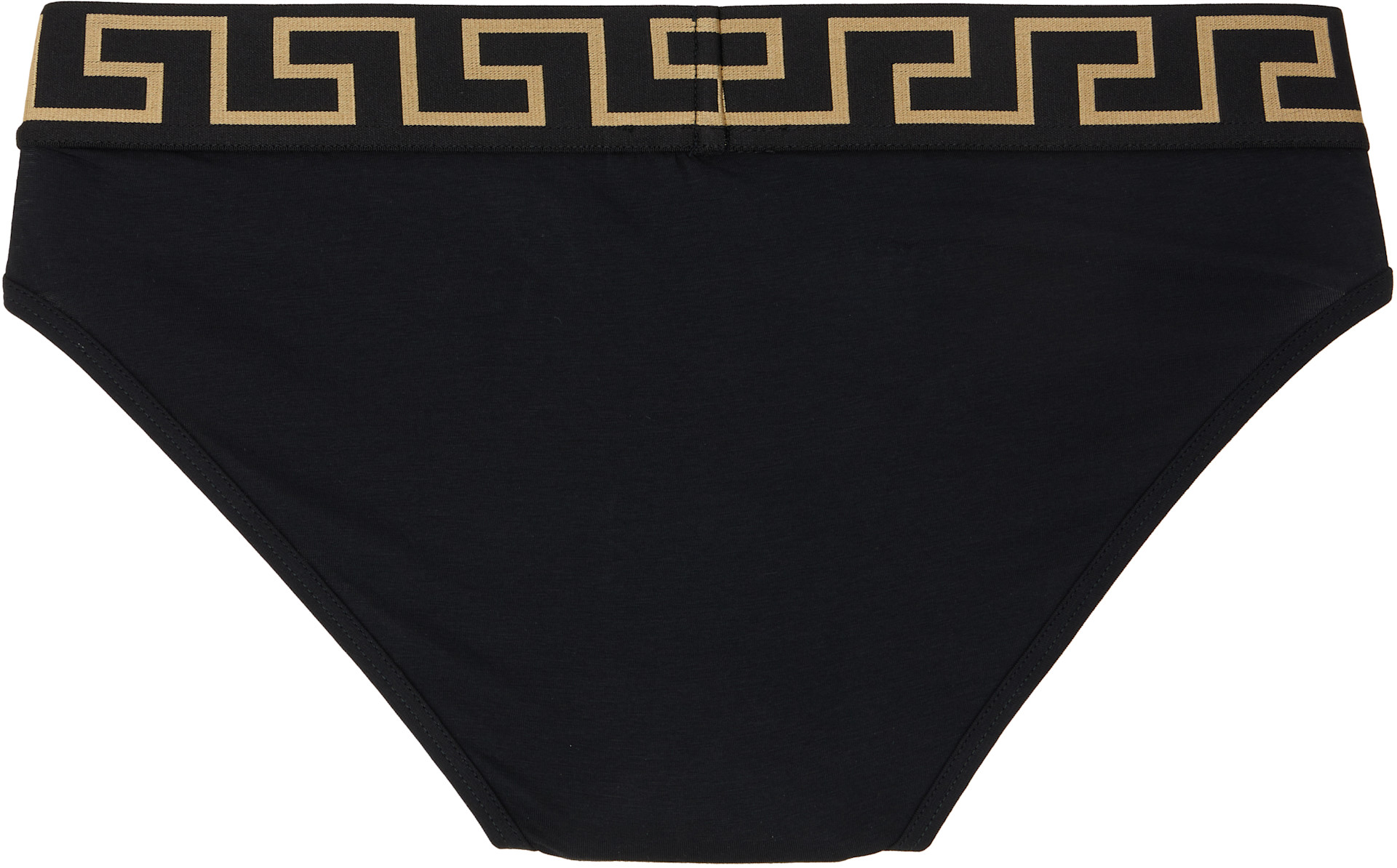 Versace - Ensemble de deux slips noirs en jersey de coton