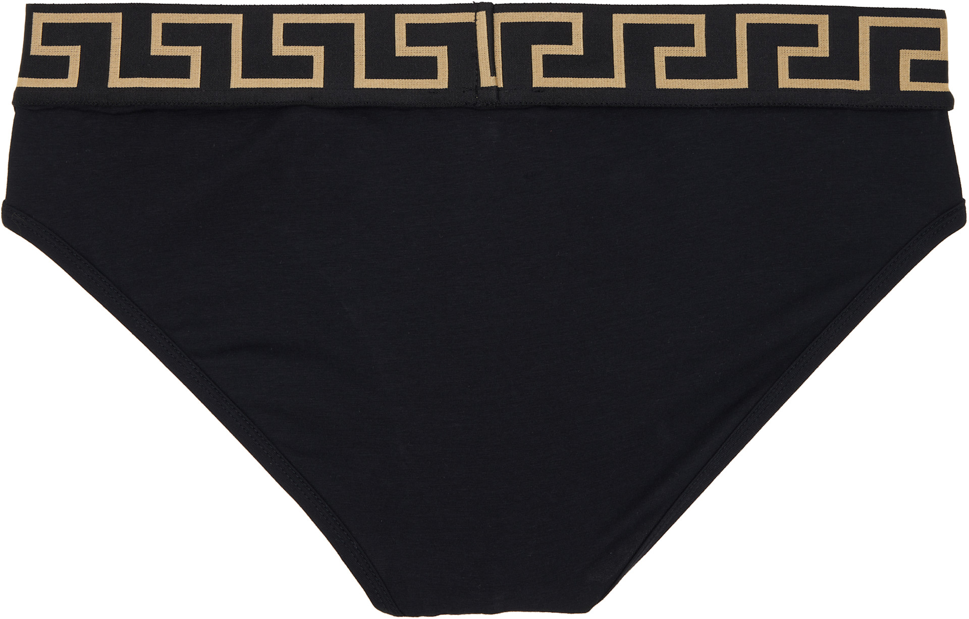 Versace - Ensemble de trois slips noirs en jersey