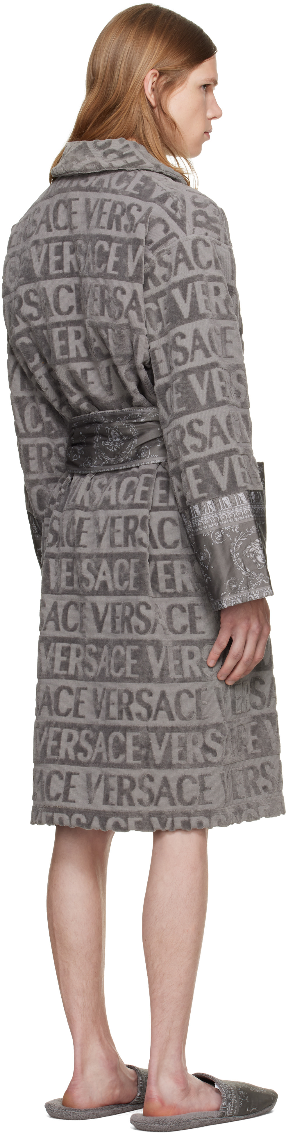 Versace - Gray 'I Heart Baroque' Bathrobe