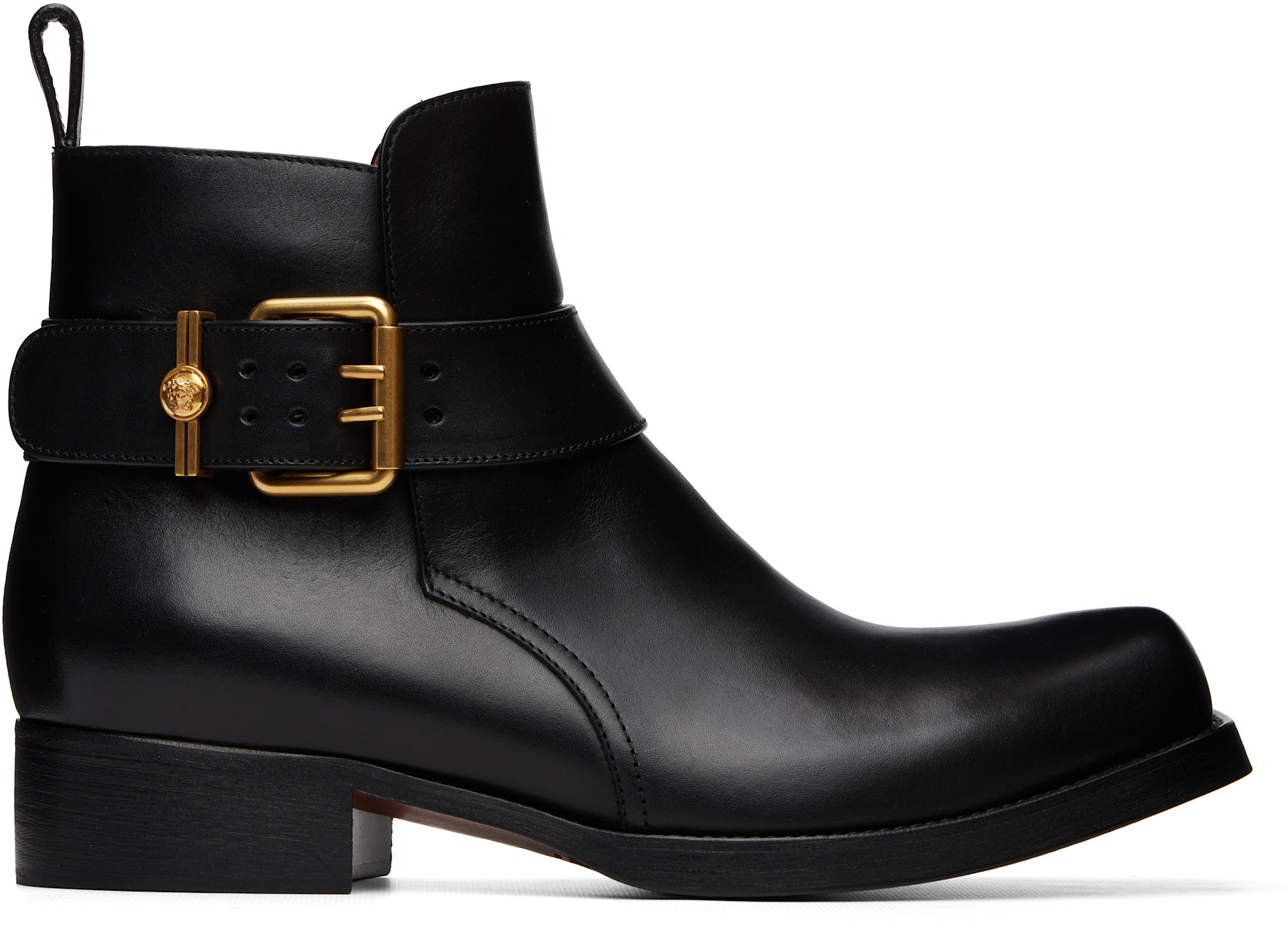 Versace - Black Orlando Leather Boots