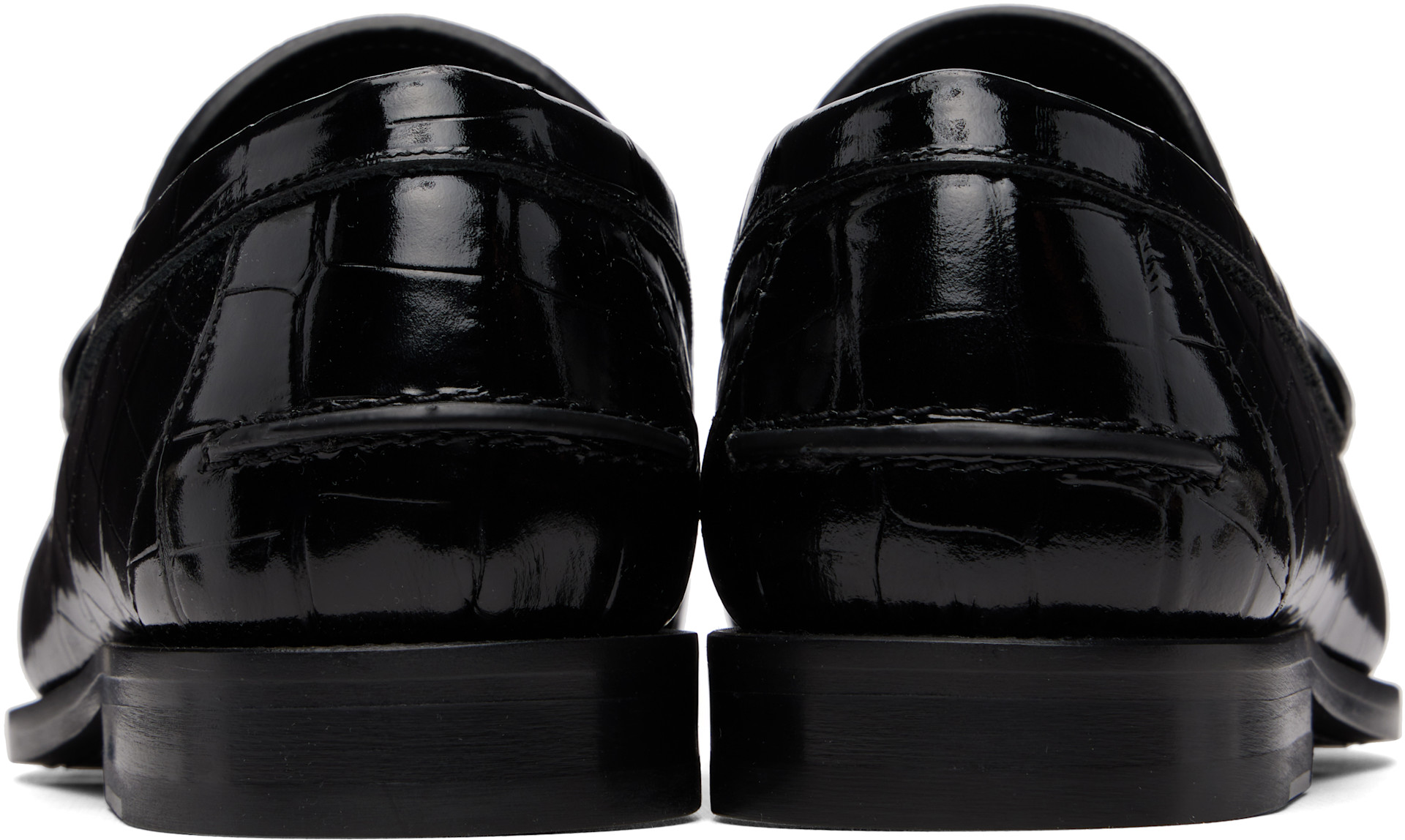 Versace - Black Medusa '95 Croc-Effect Loafers