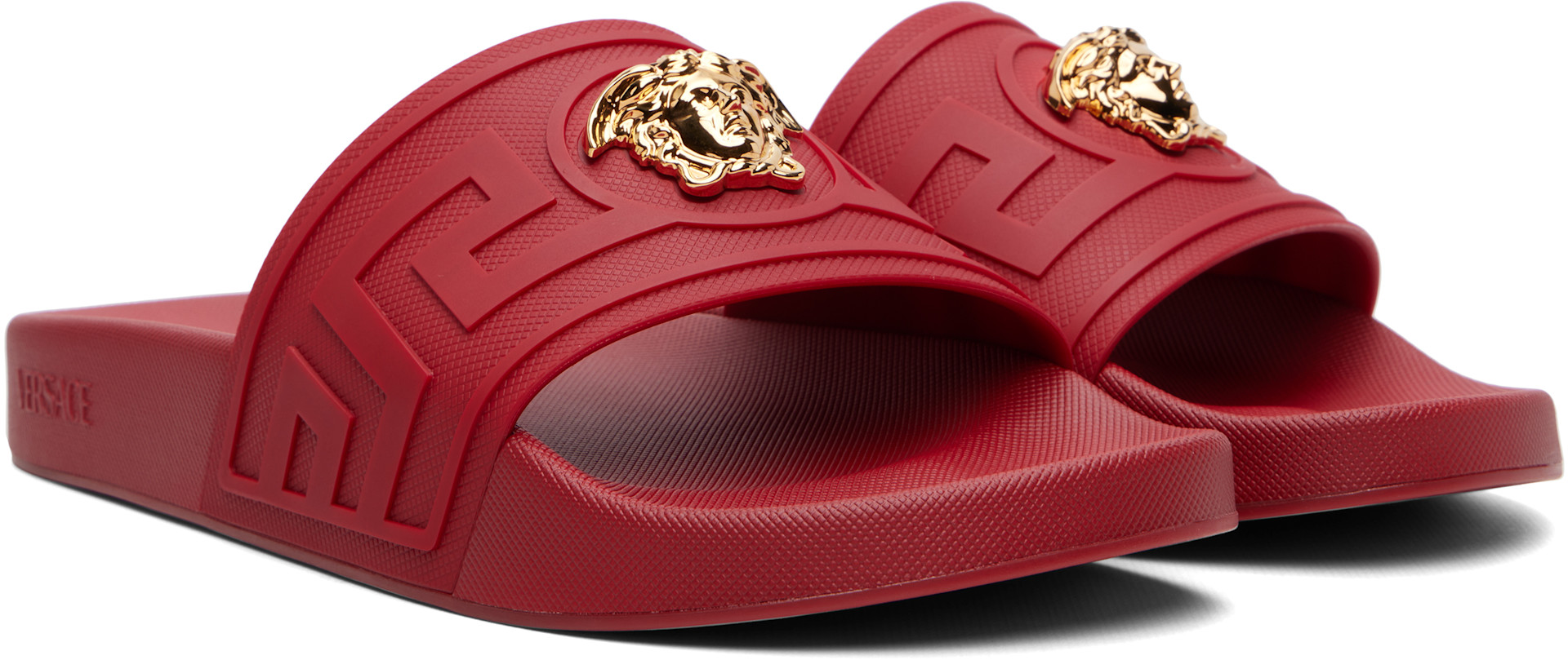 Versace - Red 'La Medusa' Slides