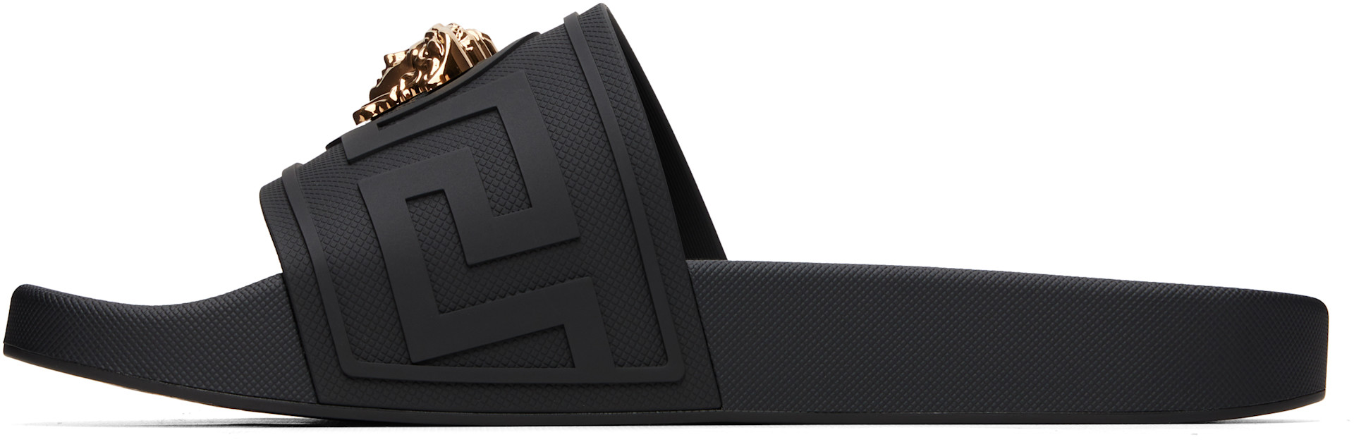 Versace - Black 'La Medusa' Slides