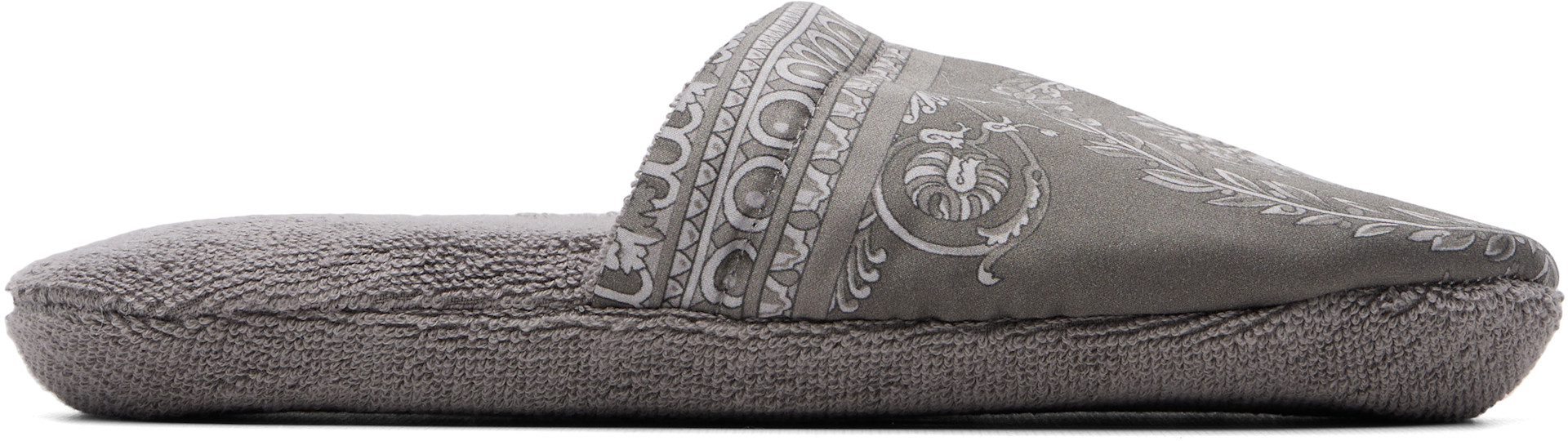 Versace - グレー 'I Heart Baroque' スリッパ
