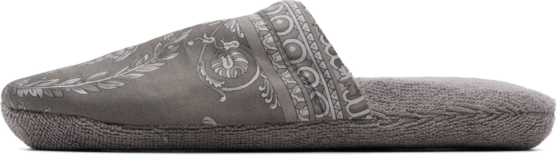 Versace - グレー 'I Heart Baroque' スリッパ