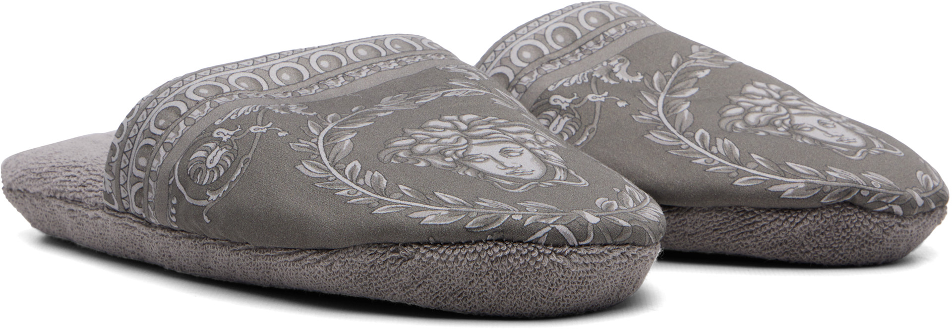 Versace - グレー 'I Heart Baroque' スリッパ