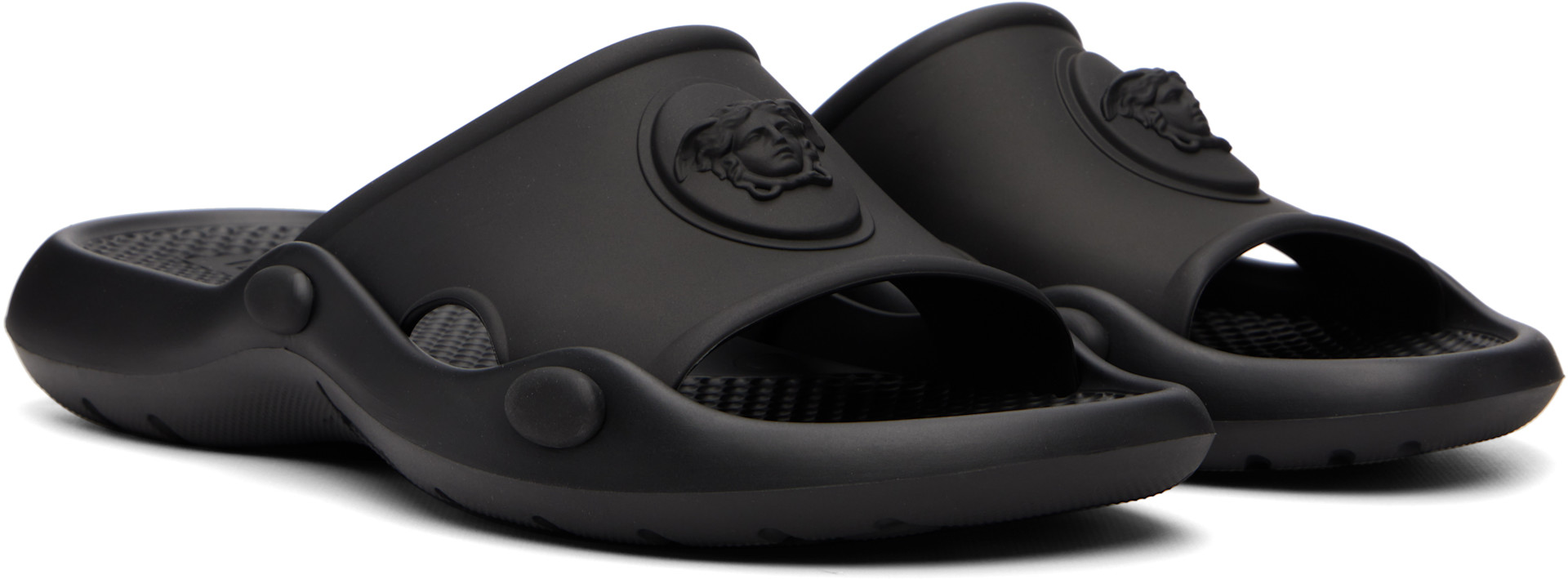 Versace - Black Medusa Rubber Slides