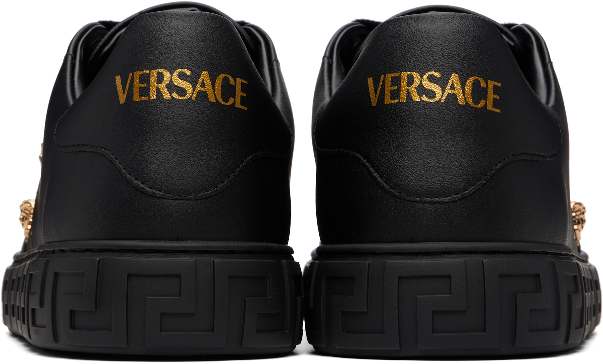 Versace - Black Greca Embellished Nylon Sneakers