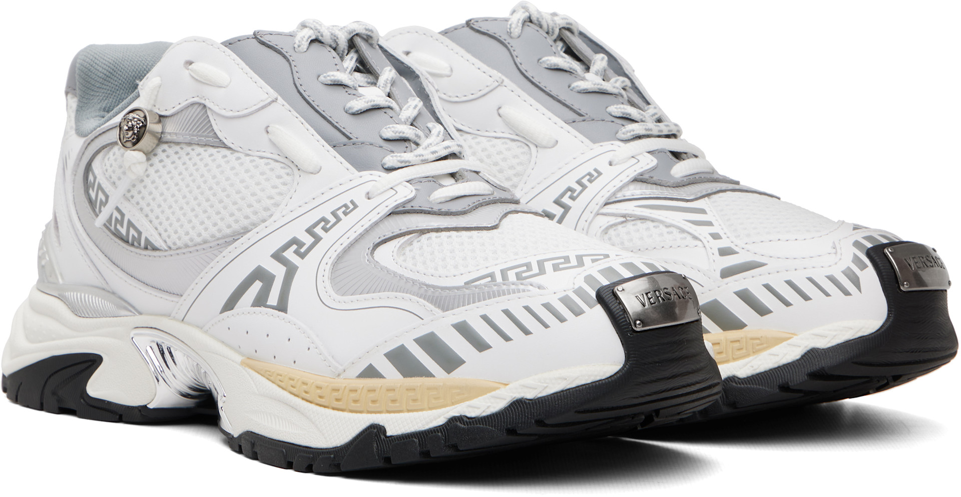Versace - White Icaro Leather Sneakers