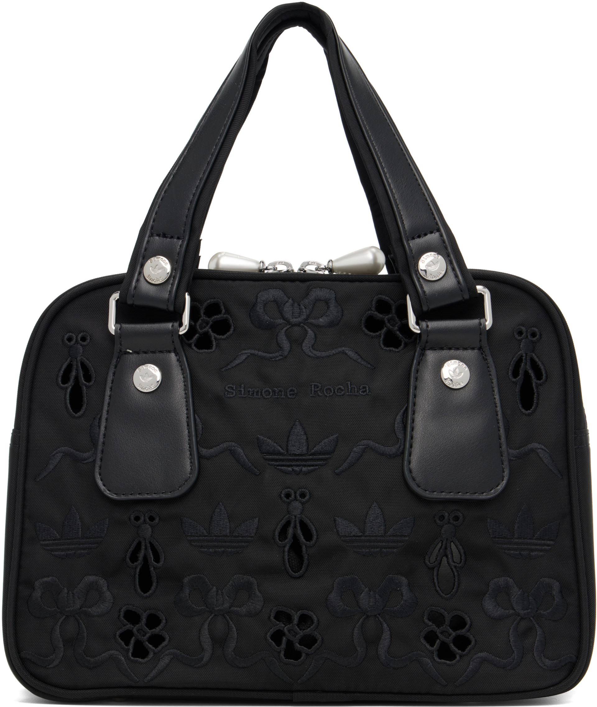 Simone Rocha: Black adidas Originals Edition Embroidered Bag | SSENSE