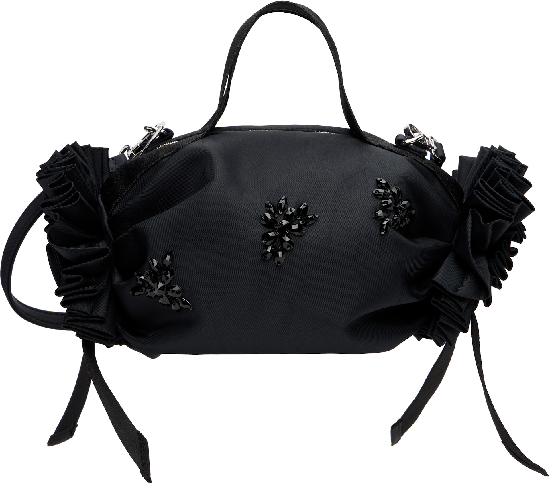 Simone Rocha - Mini sac à main noir à appliqués de rosette