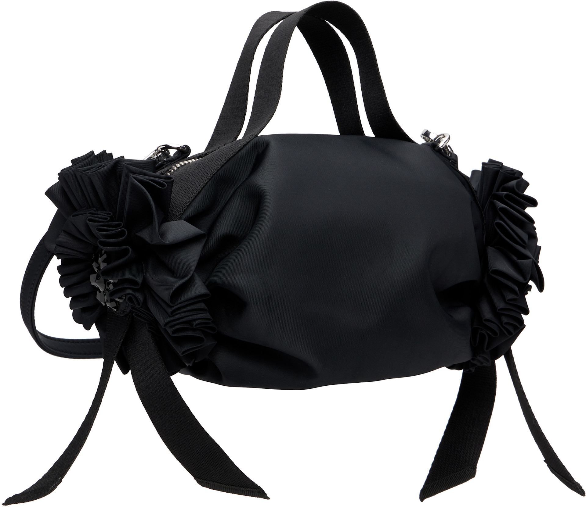 Simone Rocha - Mini sac à main noir à appliqués de rosette