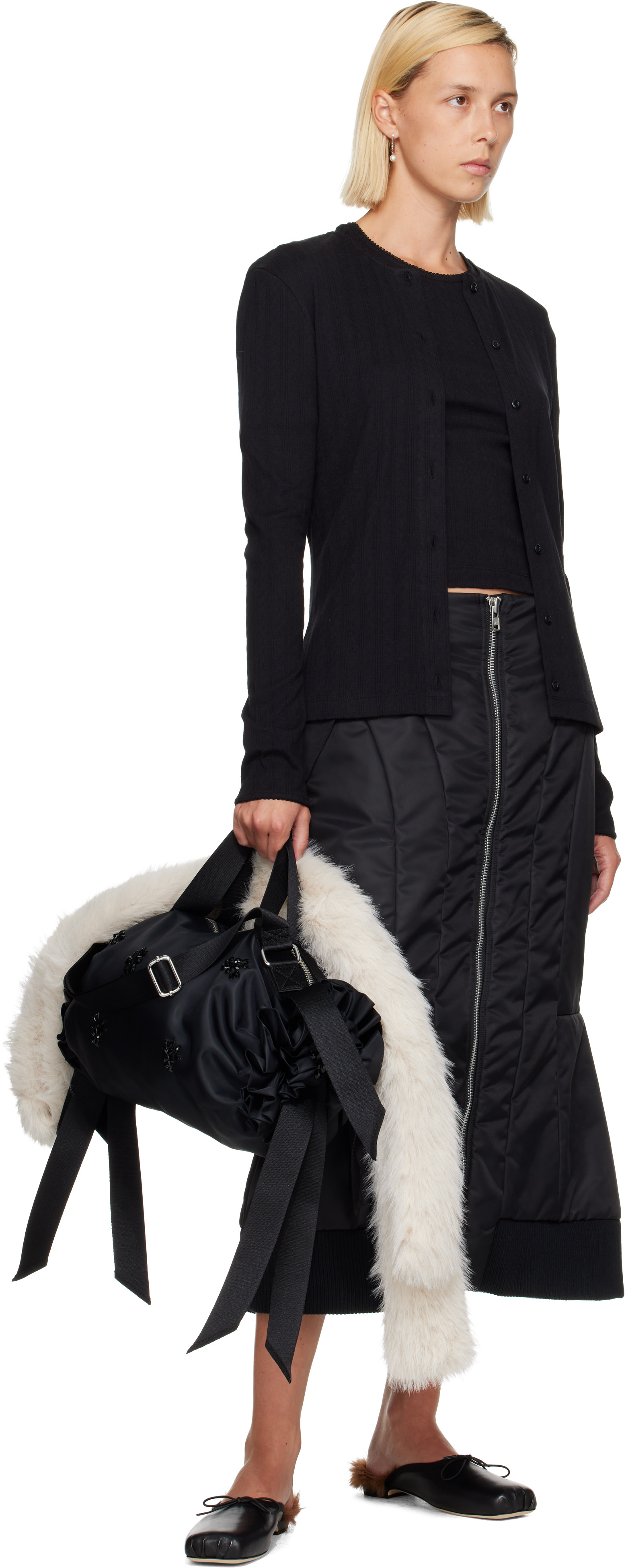 Simone Rocha - Sac Turbo noir à rosettes