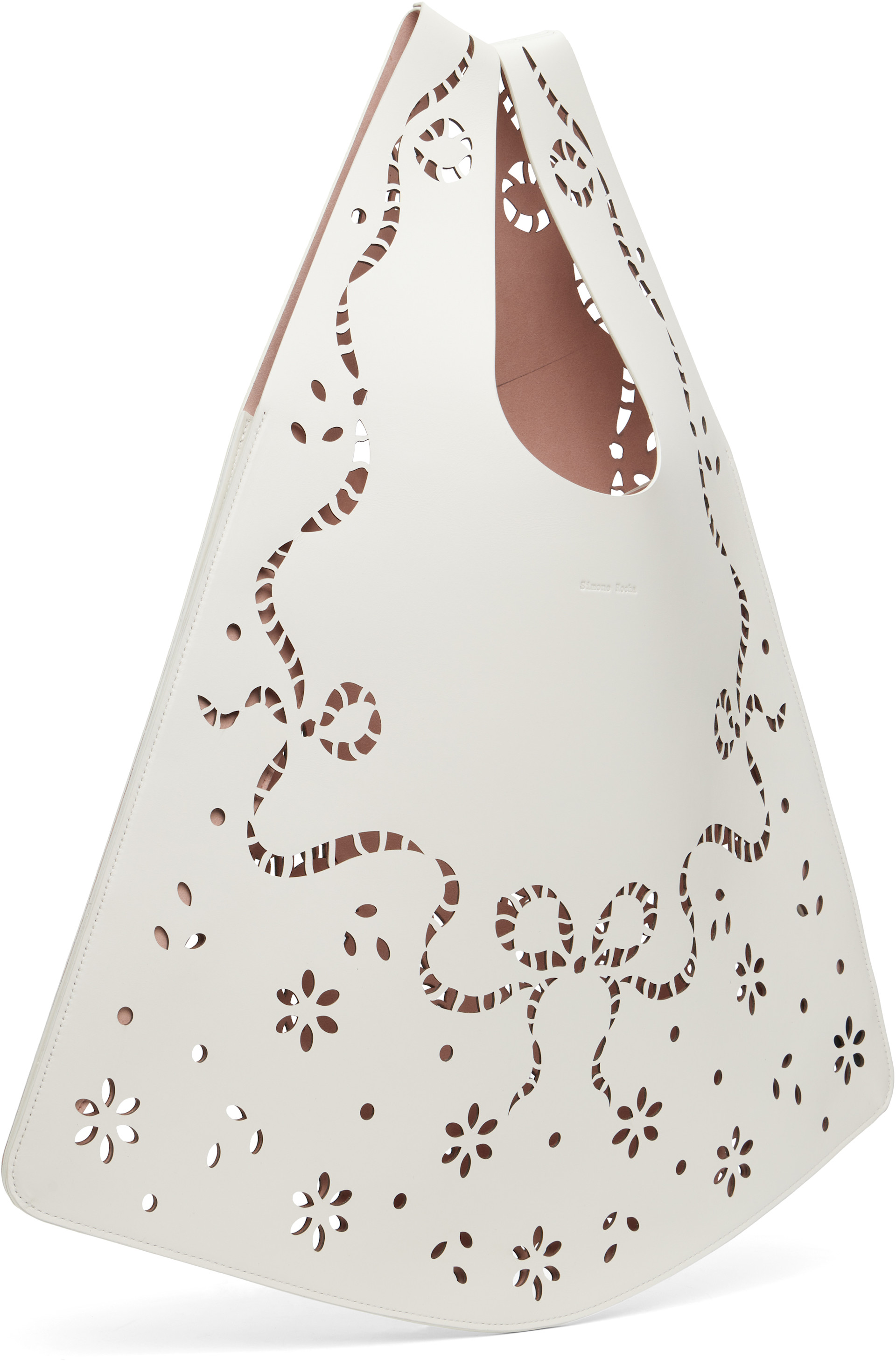 Simone Rocha - Cabas blanc cassé à découpes graphiques