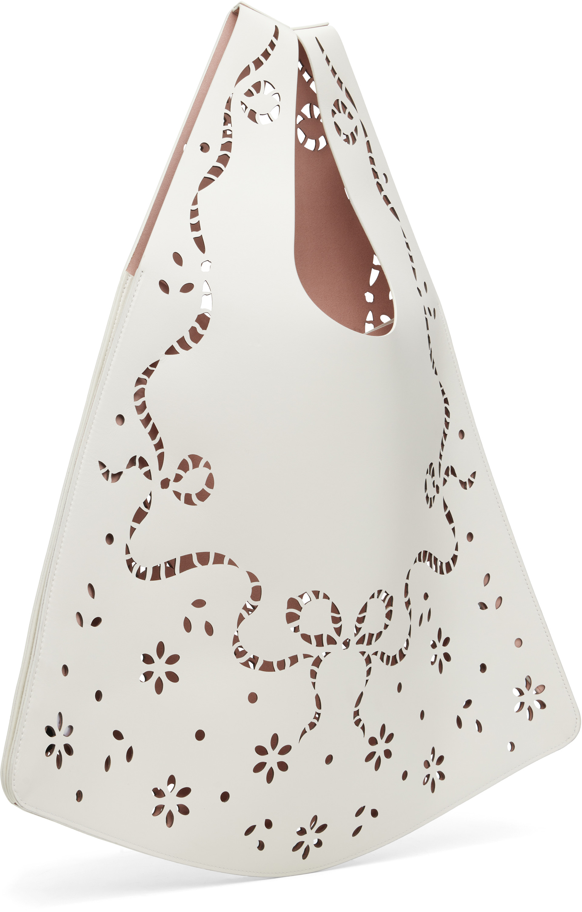 Simone Rocha - Cabas blanc cassé à découpes graphiques