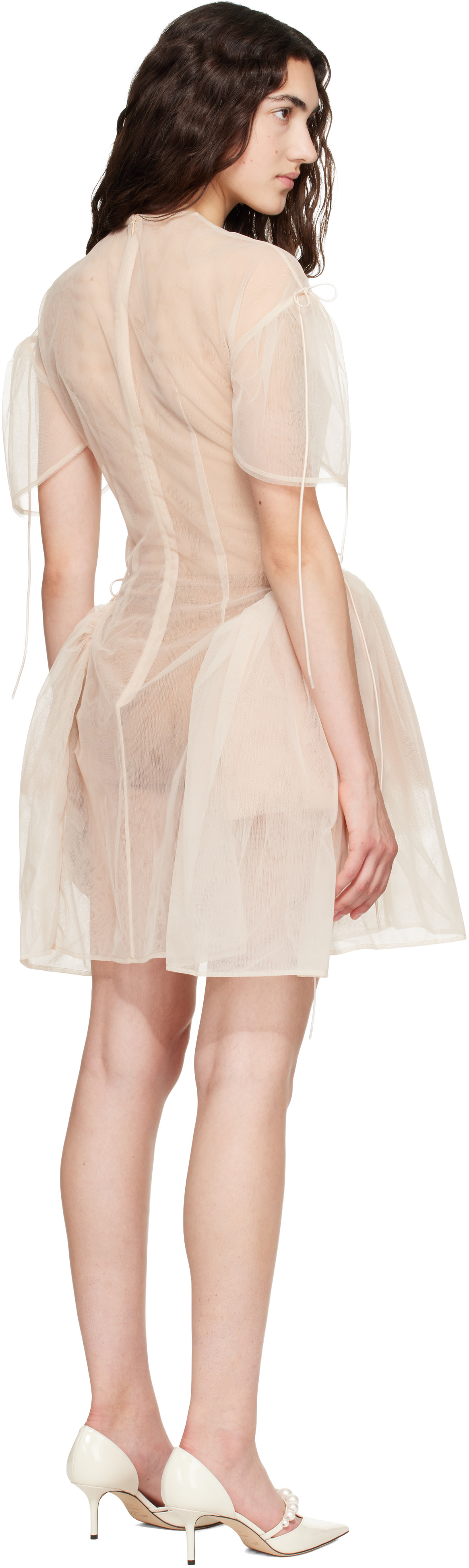 simone rocha mini dress TAPERED BACK PEPLUM MINI DRESS