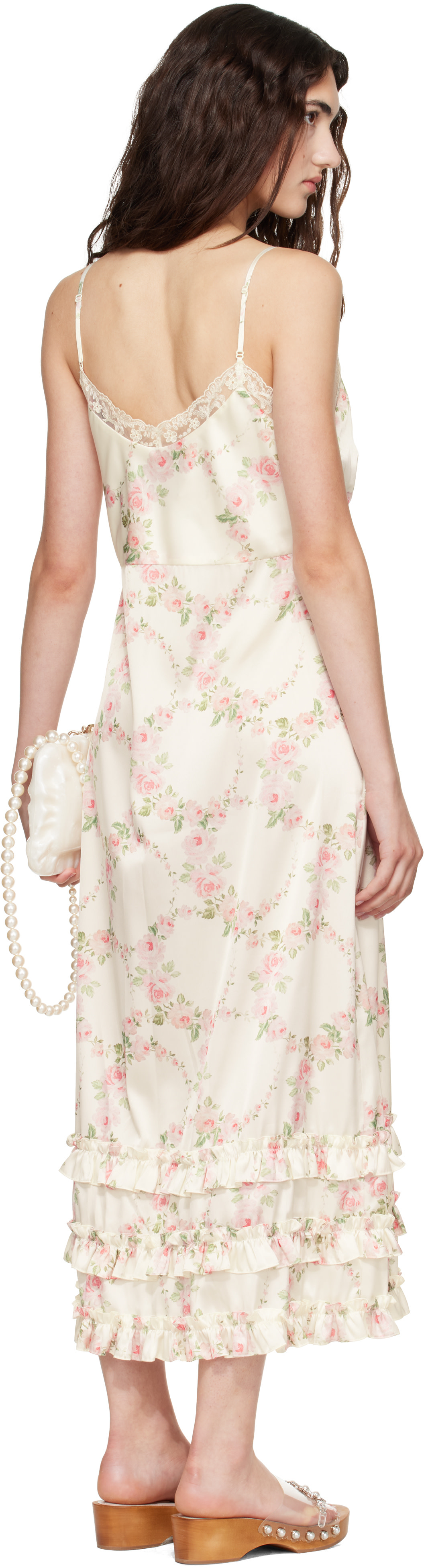 simone rocha white dress The Complete Guide to the H&M Collection Concealed sides seam pockets Off-White Ruffle Frill Hem Slip